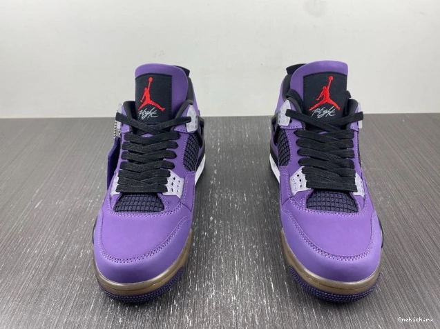 One Kick Jordan and LN4 Family) 766296 Retro 4 Purple (Friends Travis Scott 0713